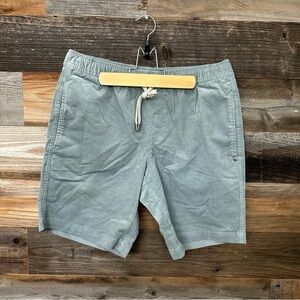 Vuori Optimist Cotton Shorts Corduroy Stormy Green Men's Medium Elastic Waist